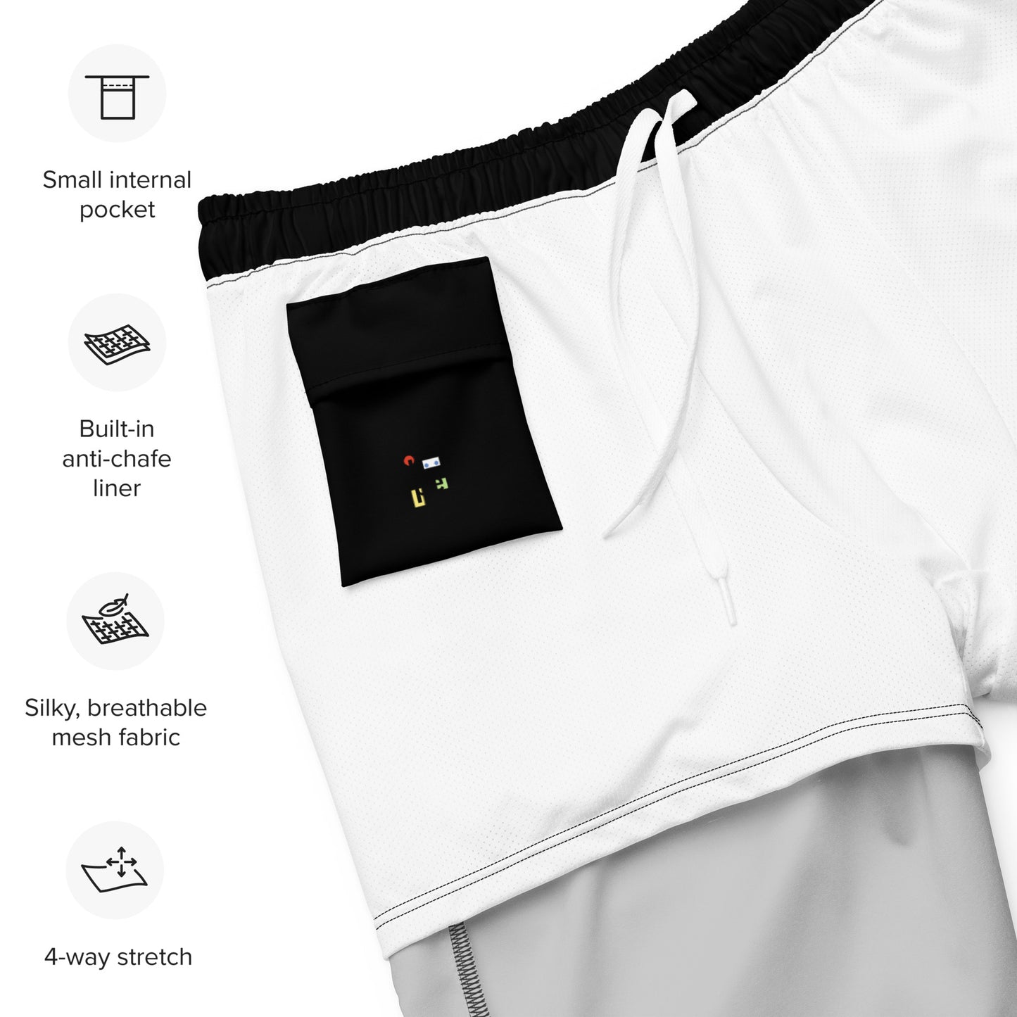 Recycled Swim Trunks Black - Eco-Friendly Performance Swimwear