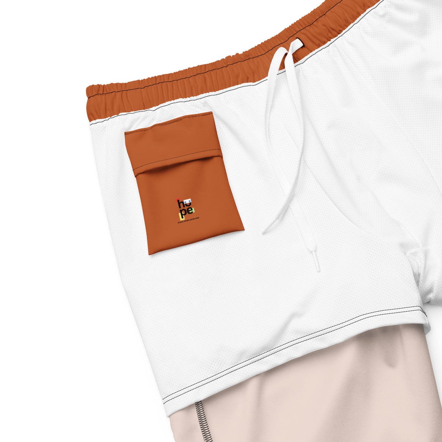 Recycled Swim Trunks Brown Nature - Eco-Friendly Performance Swimwear