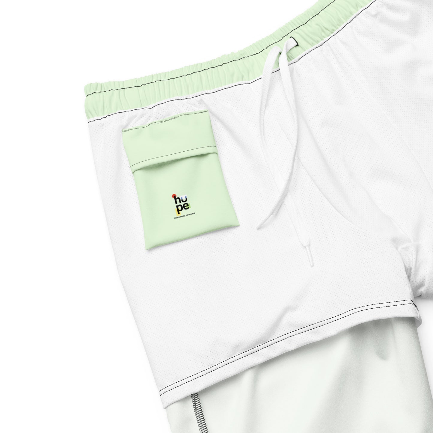 Eco-Friendly Recycled Swim Trunks Mint Green - Performance Swimwear