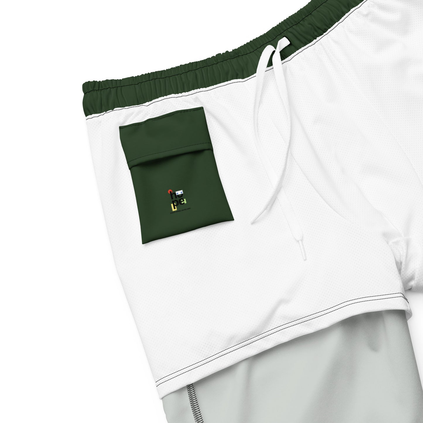 Eco-Friendly Recycled Swim Trunks Forest Green - Performance Swimwear