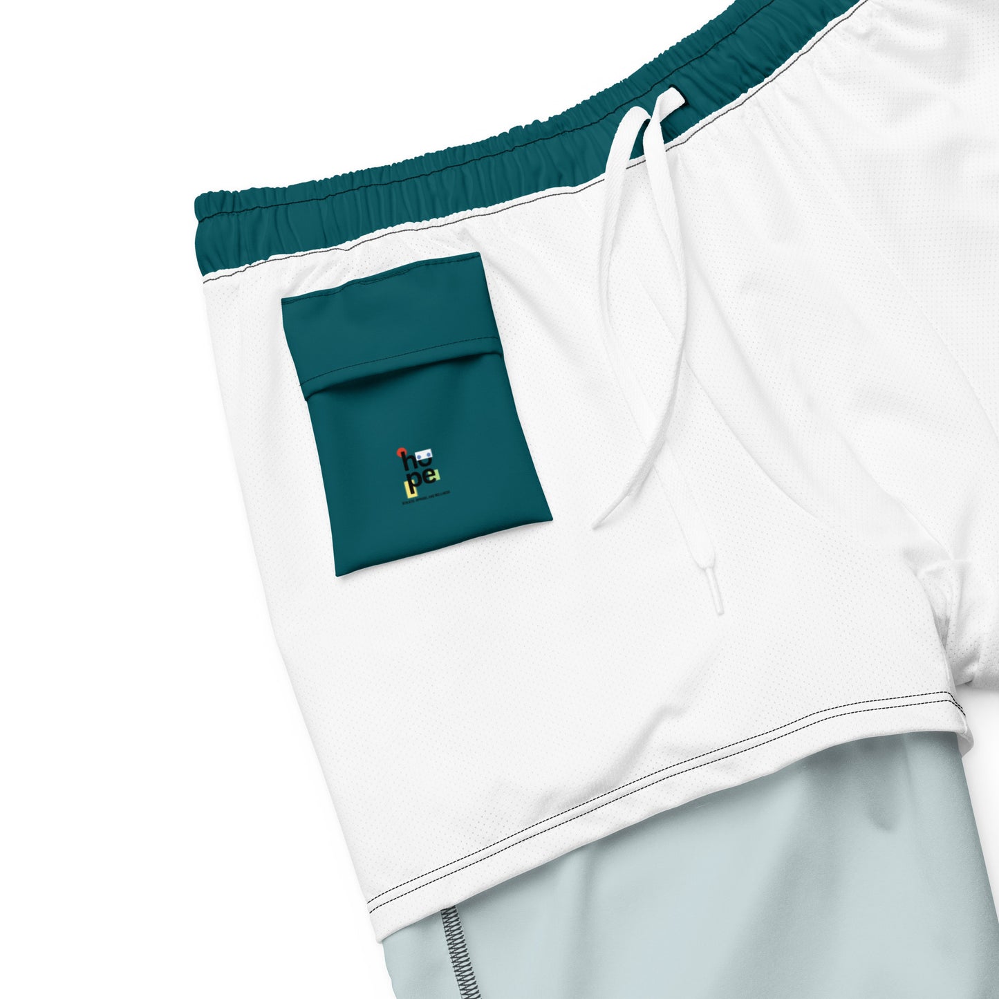 Eco-Friendly Recycled Swim Trunks Fake Green - Performance Swimwear