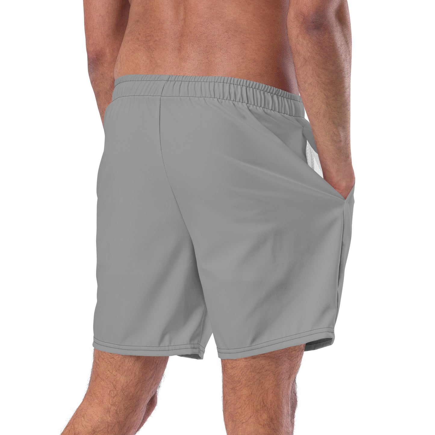 Recycled Swim Trunks Gray - Eco-Friendly Performance Swimwear