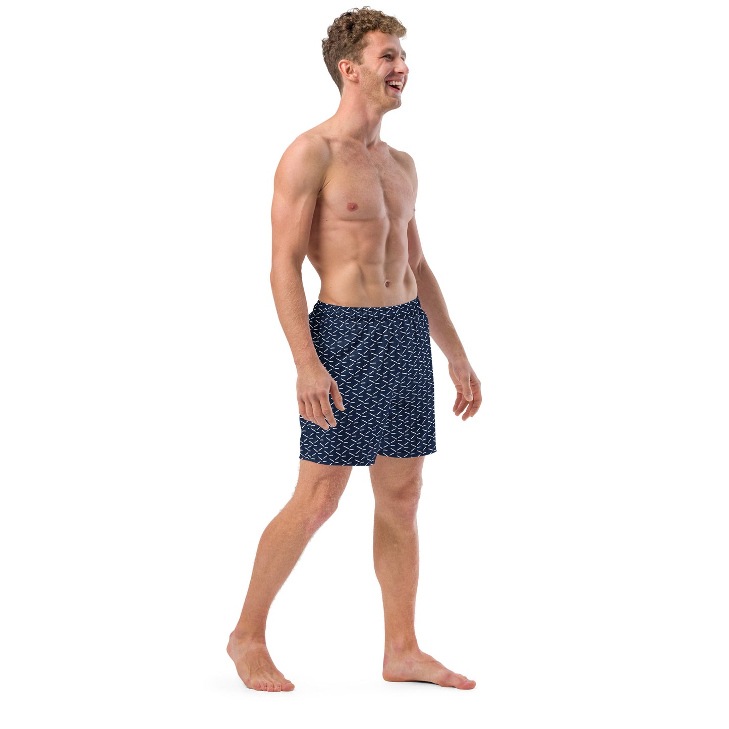 Men's Recycled Swim Trunks Blue Pattern | Summer Collection