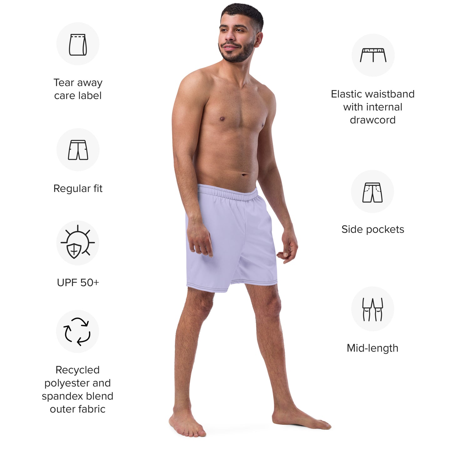 Eco-Friendly Recycled Swim Trunks Lily - Performance Swimwear
