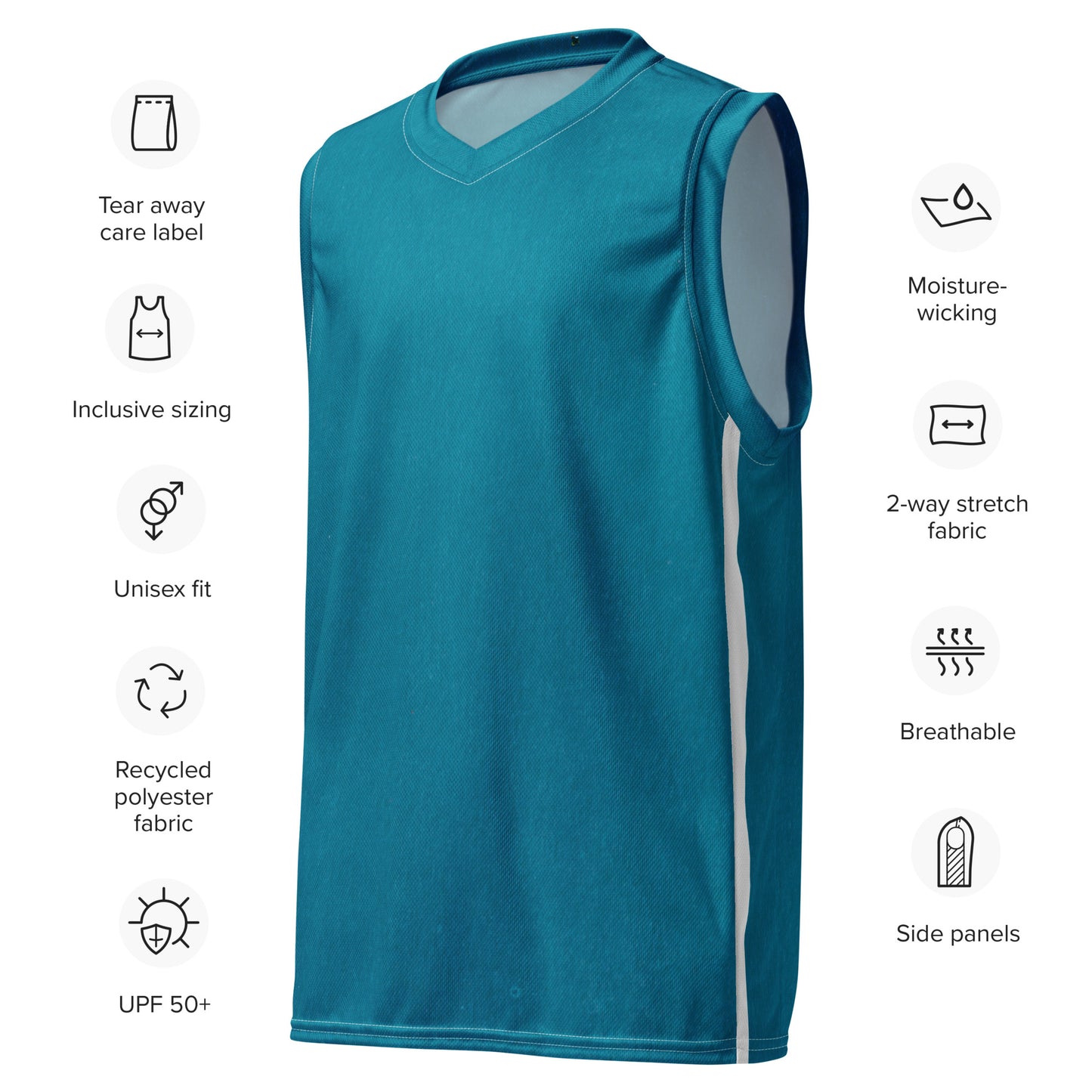 Men's Basketball Jersey Recycled Blue Diamond Workout Pre Warm Up | High-Performance Apparel