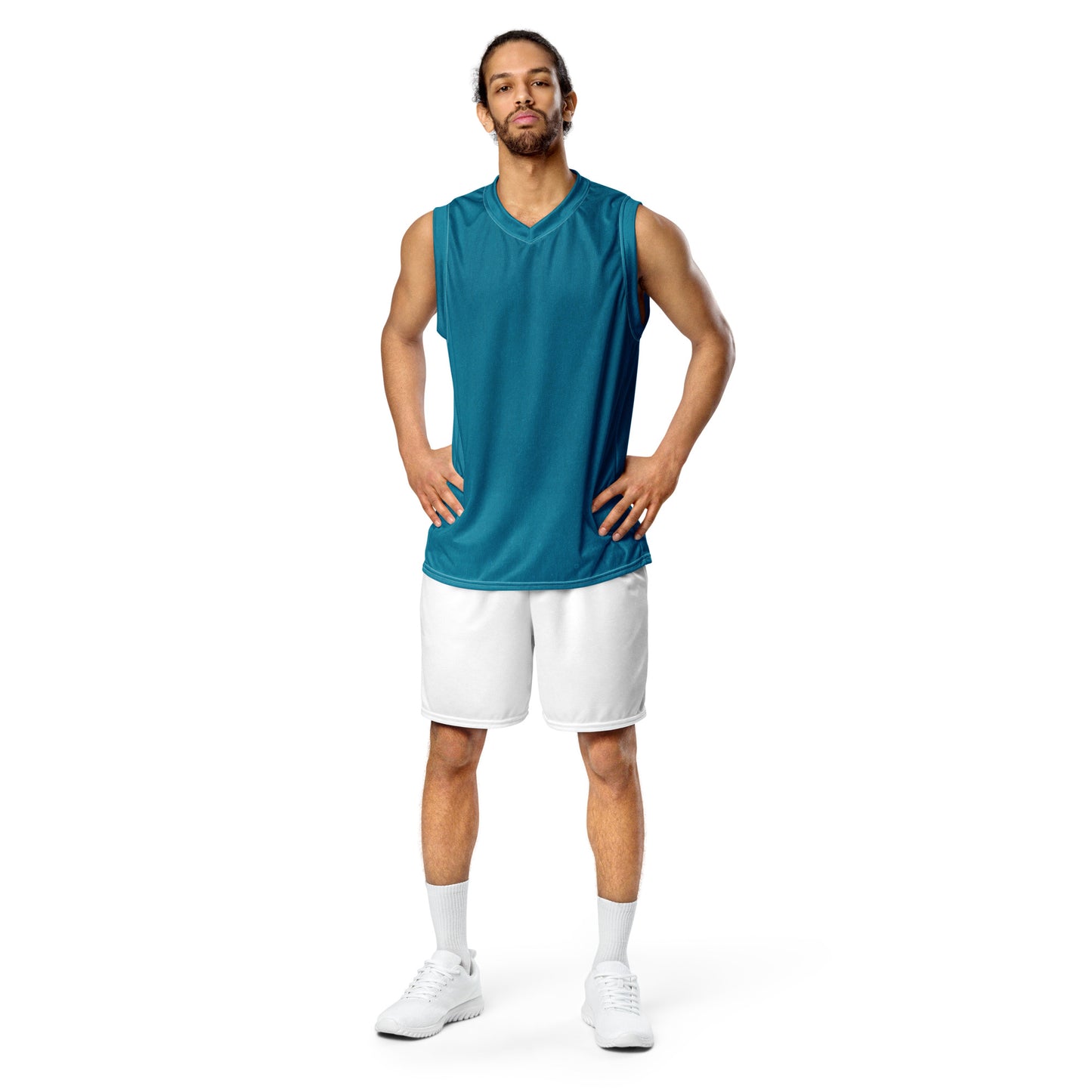 Men's Basketball Jersey Recycled Blue Diamond Workout Pre Warm Up | High-Performance Apparel