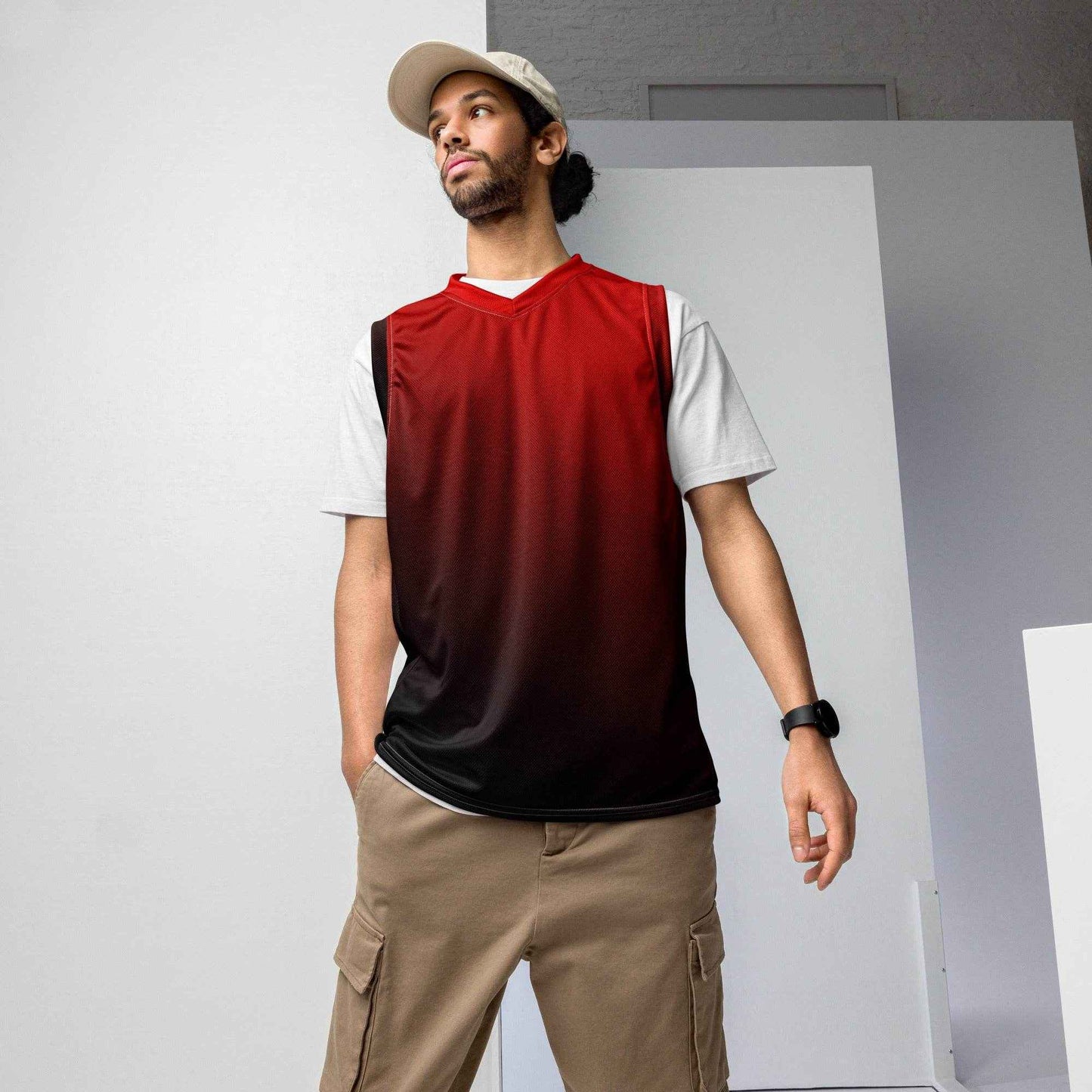 Men's Eco-Friendly Basketball Jersey for Sustainable Performance -