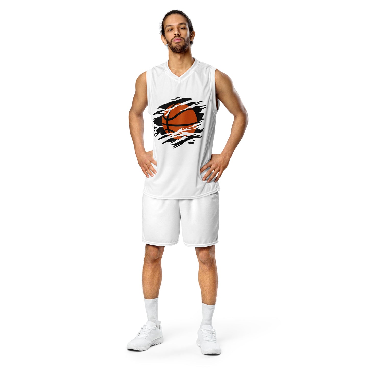 Men's Recycled Basketball Jersey - Eco-Friendly Beast Performance Wear -