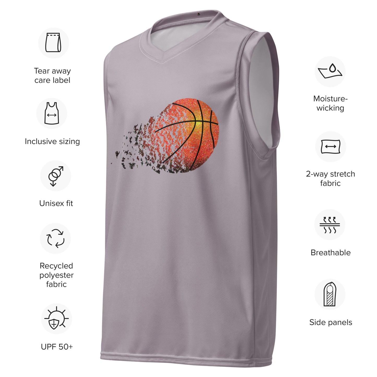 Men's Recycled Basketball Jersey - Fearless & Eco-Friendly Performance -