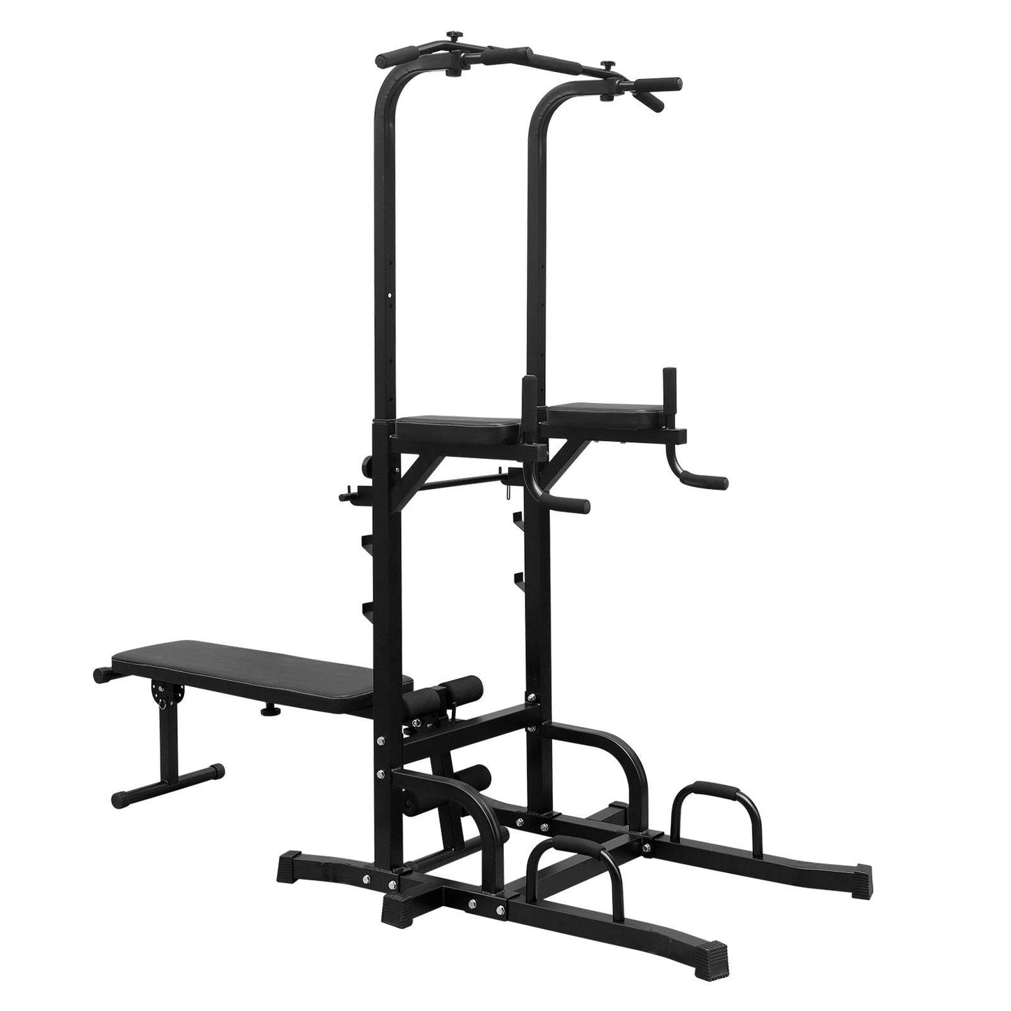 Power Tower with Bench & Chin-Up Bar for Ultimate Strength Training - 440LBS Capacity -