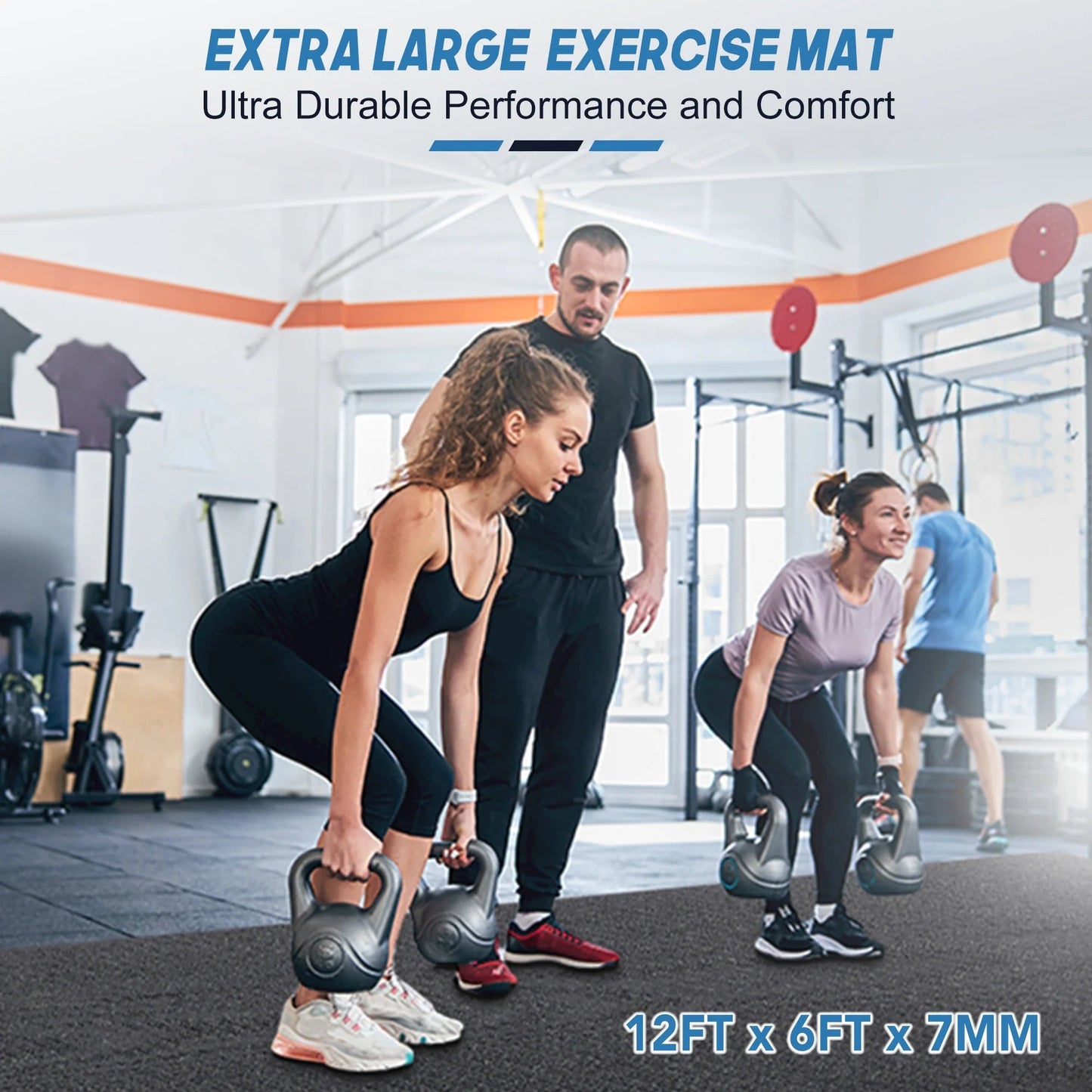 Gym Mat 12x6 for Ultimate Comfort and Stability -