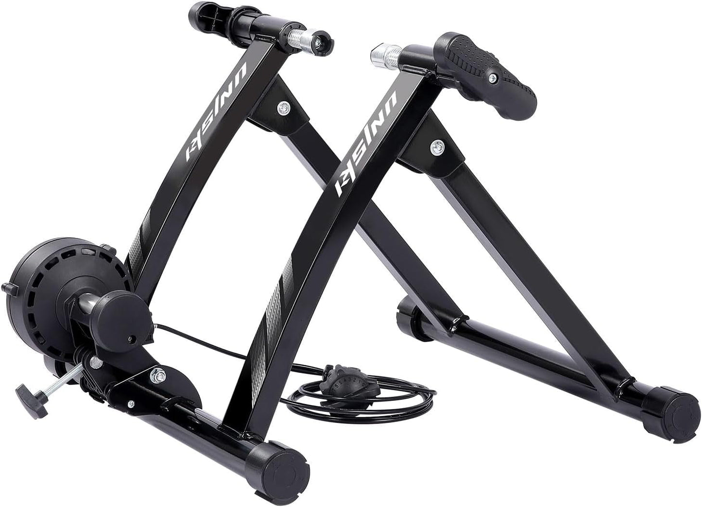 Bike Trainer Stand Indoor Bicycle Stand with Noise Reduction Magnetic Stationary Stand Fits for 26-28Inch, 700C Wheel