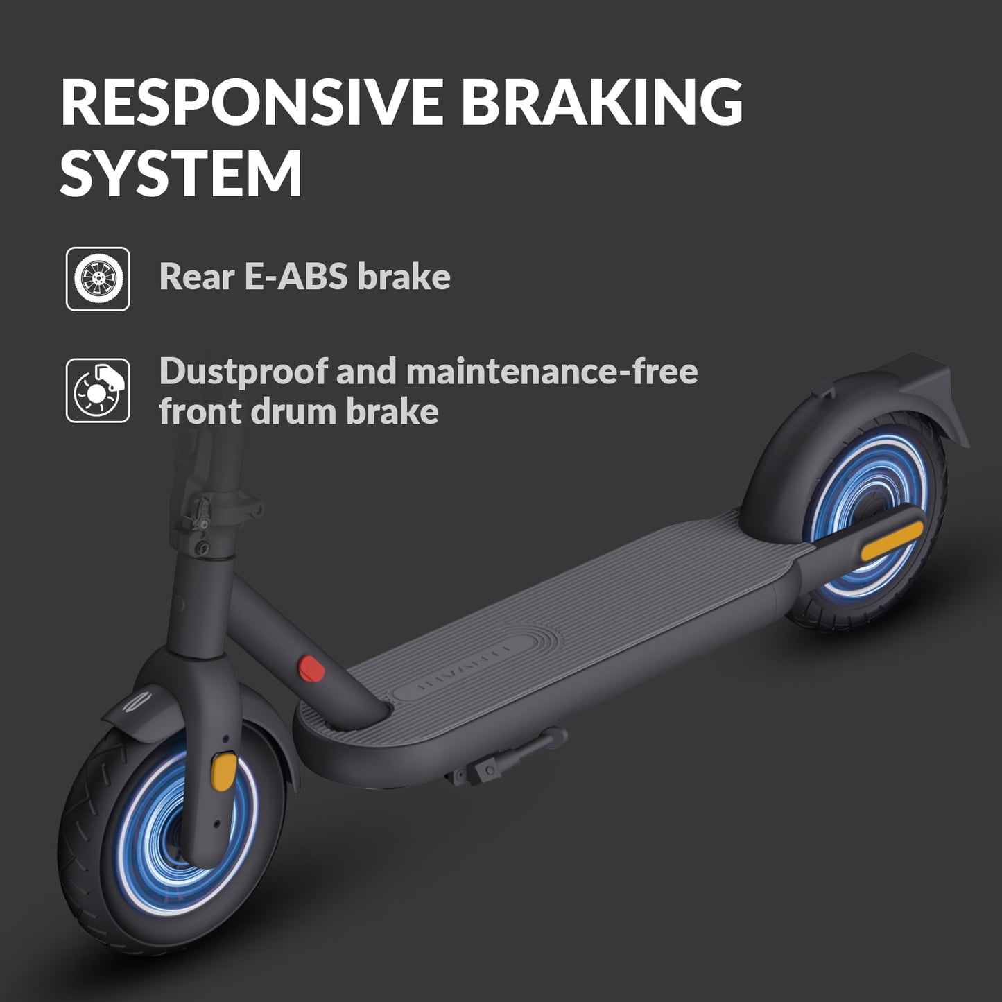 Electric Scooter Portable Folding Commuting E-Scooter with Turn Signals & App Control