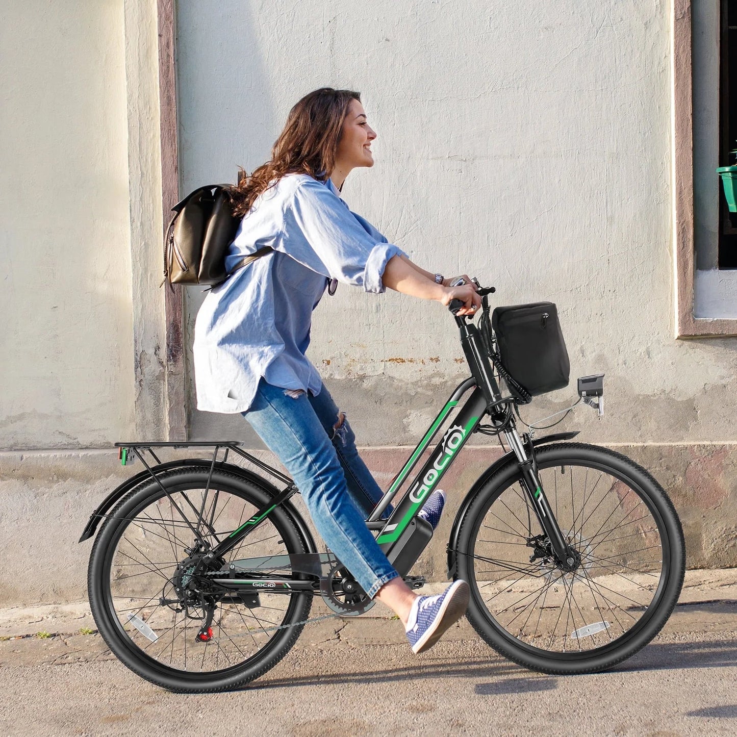 Electric Bike 500W - 26" Low Step Frame with 48V Battery and 7-Speed Gear -
