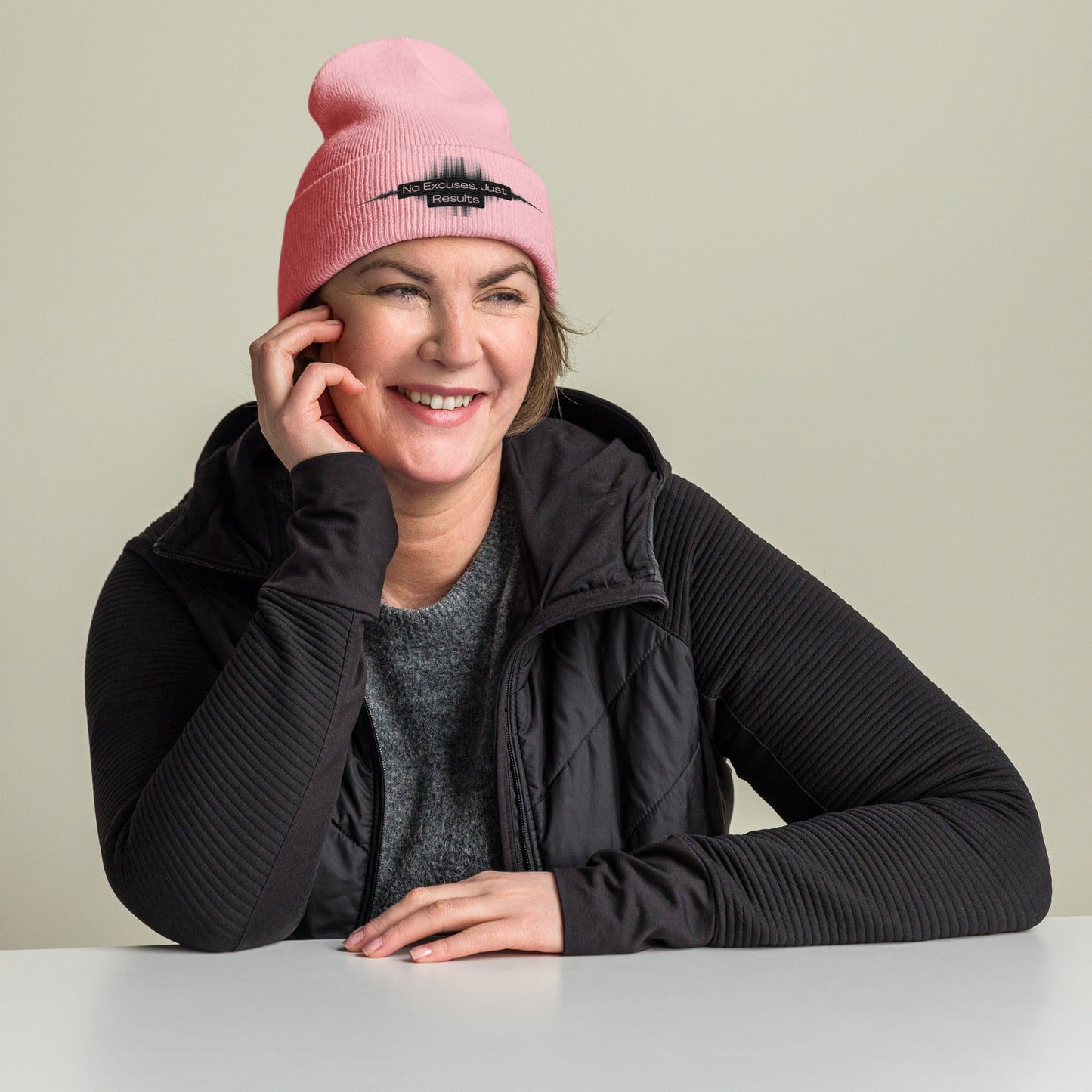Unisex Cuffed Beanie- No Excuses Just Results -