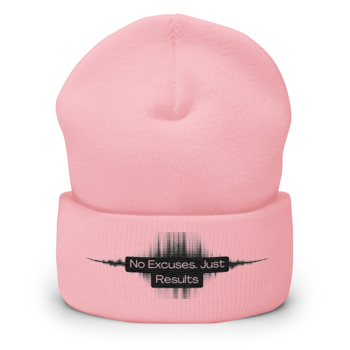 Unisex Cuffed Beanie- No Excuses Just Results -