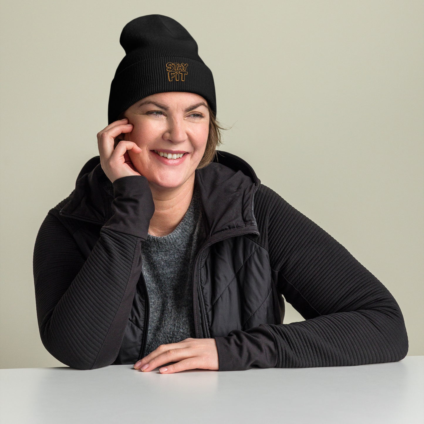 Unisex Cuffed Beanie- Stay Fit -