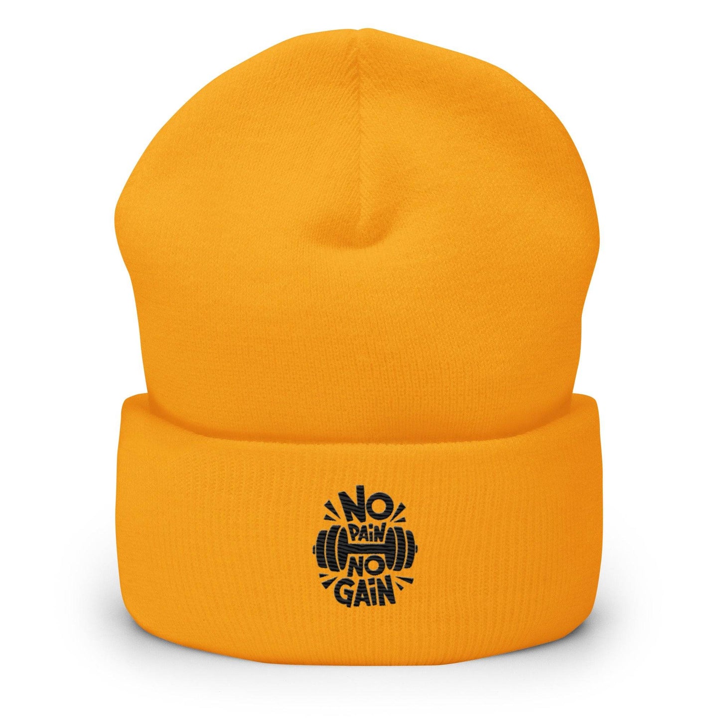 Unisex Cuffed Beanie- No Pain No Gain -