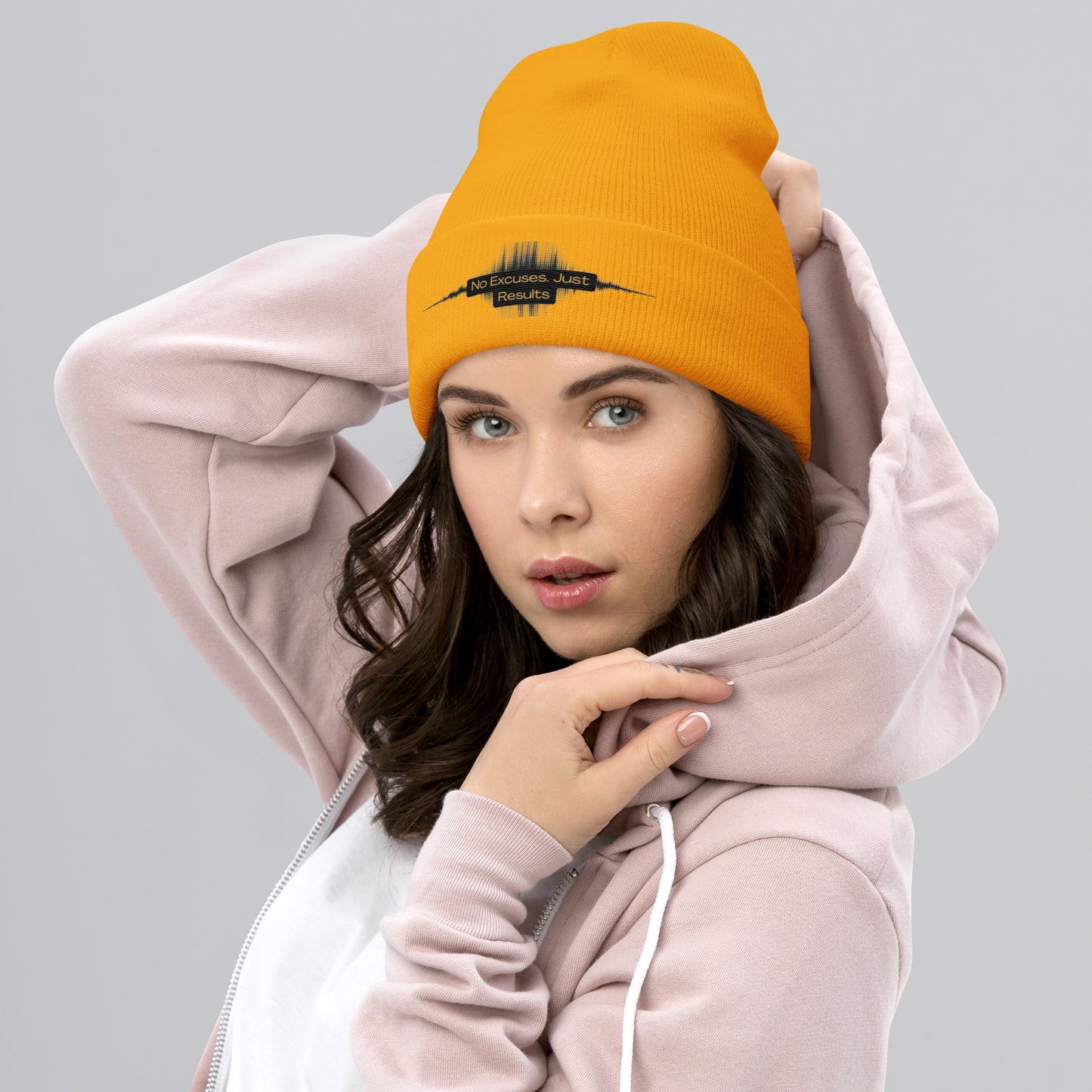 Unisex Cuffed Beanie- No Excuses Just Results -