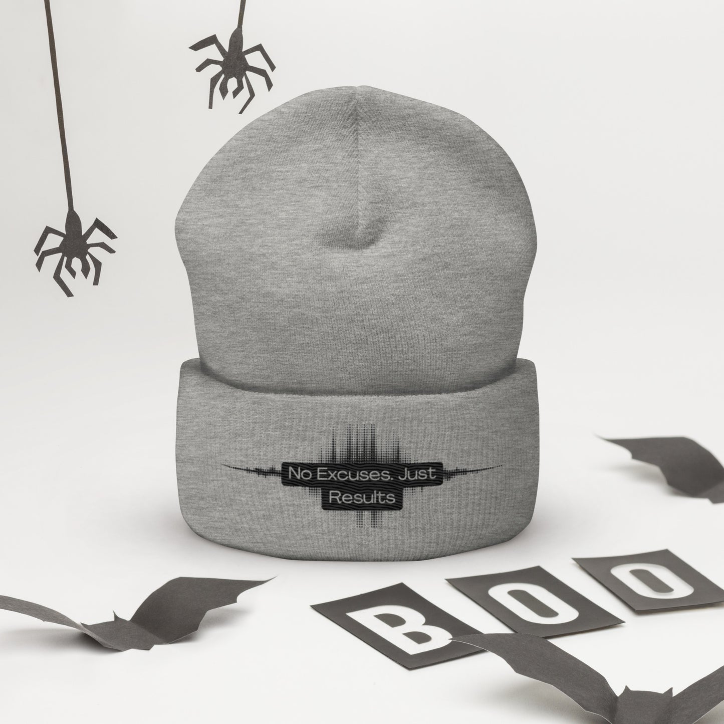 Unisex Cuffed Beanie- No Excuses Just Results -