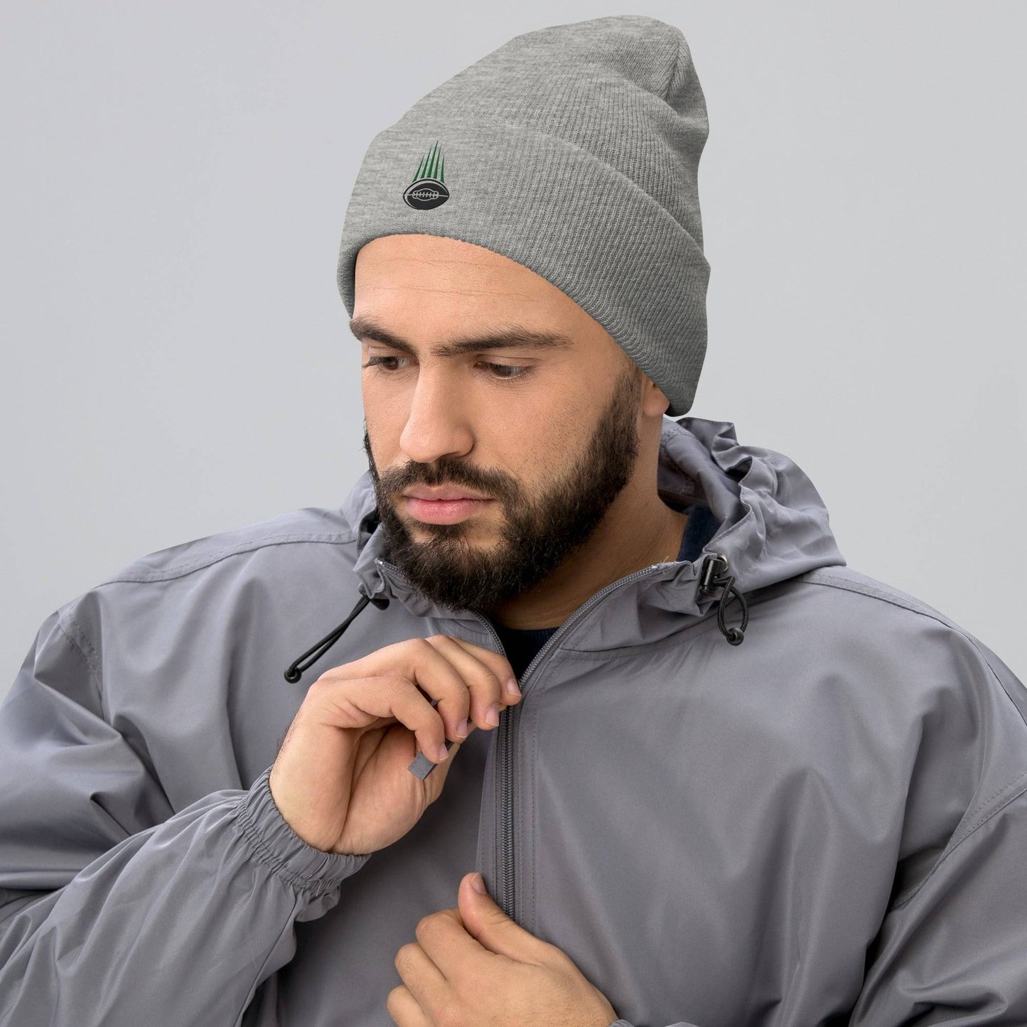 Unisex Cuffed Beanie- Football -