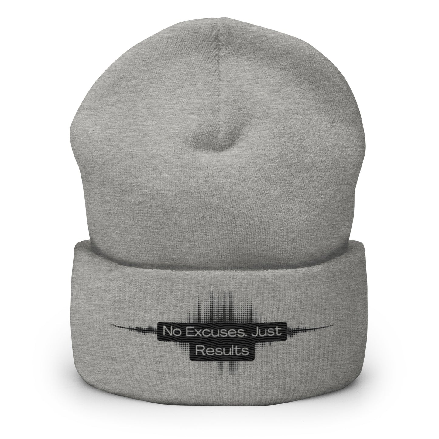 Unisex Cuffed Beanie- No Excuses Just Results -