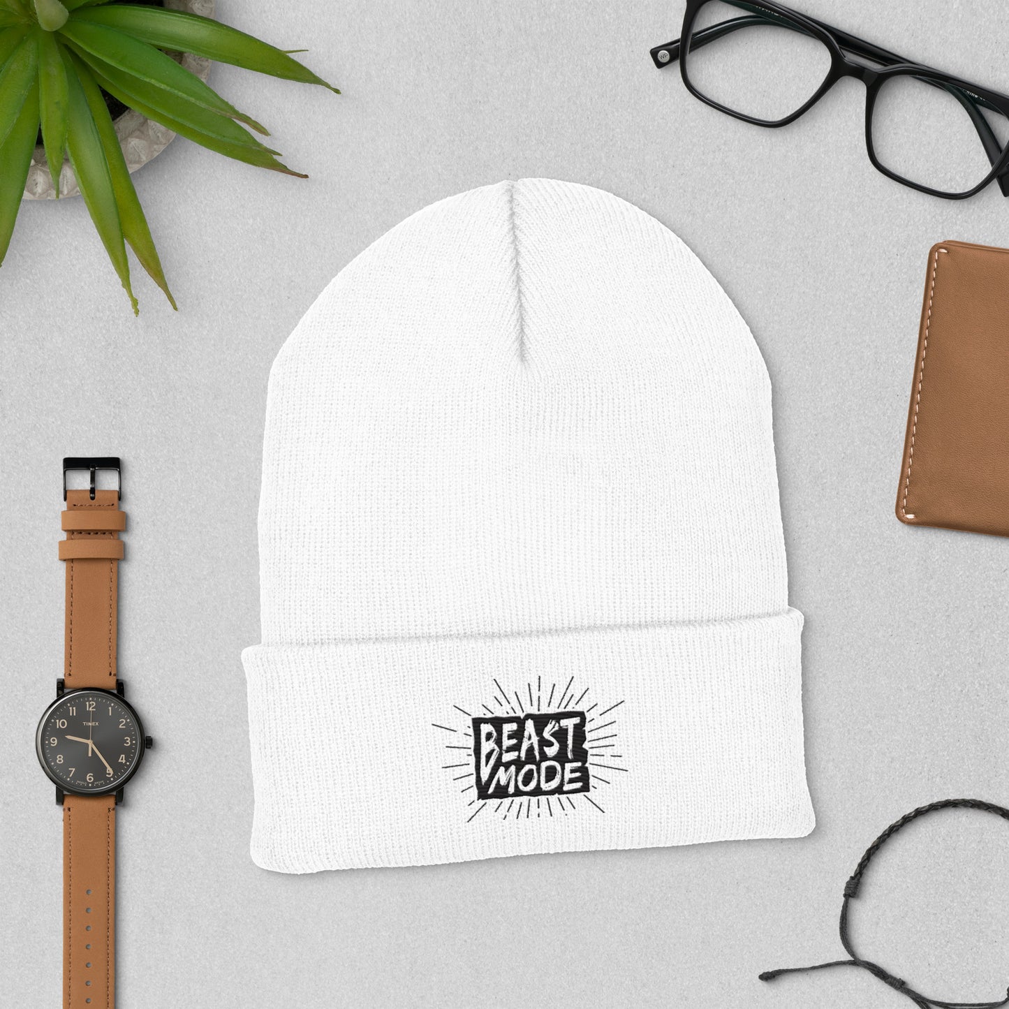 Unisex Cuffed Beanie- Beast Mode -