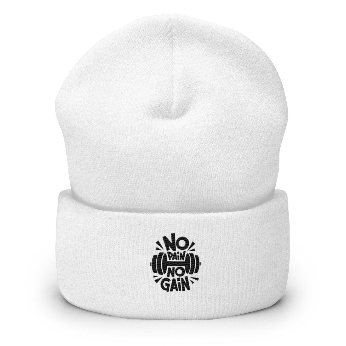 Unisex Cuffed Beanie- No Pain No Gain -