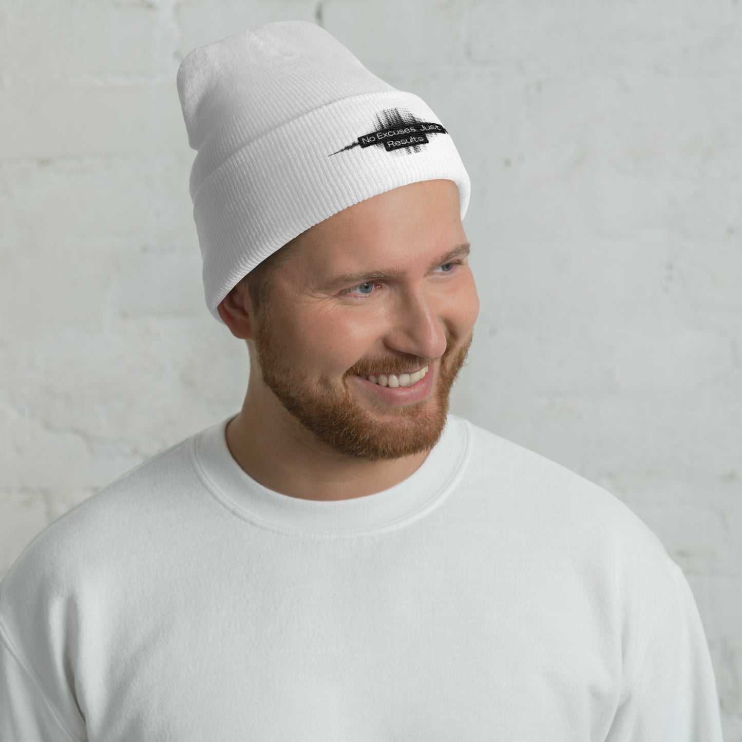 Unisex Cuffed Beanie- No Excuses Just Results -