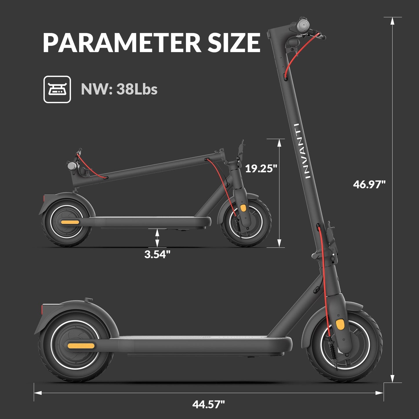 Electric Scooter Portable Folding Commuting E-Scooter with Turn Signals & App Control