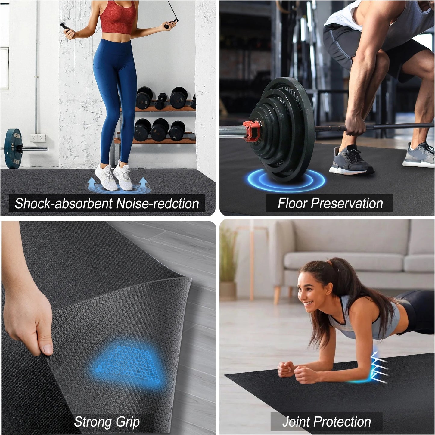 Gym Mat 12x6 for Ultimate Comfort and Stability -