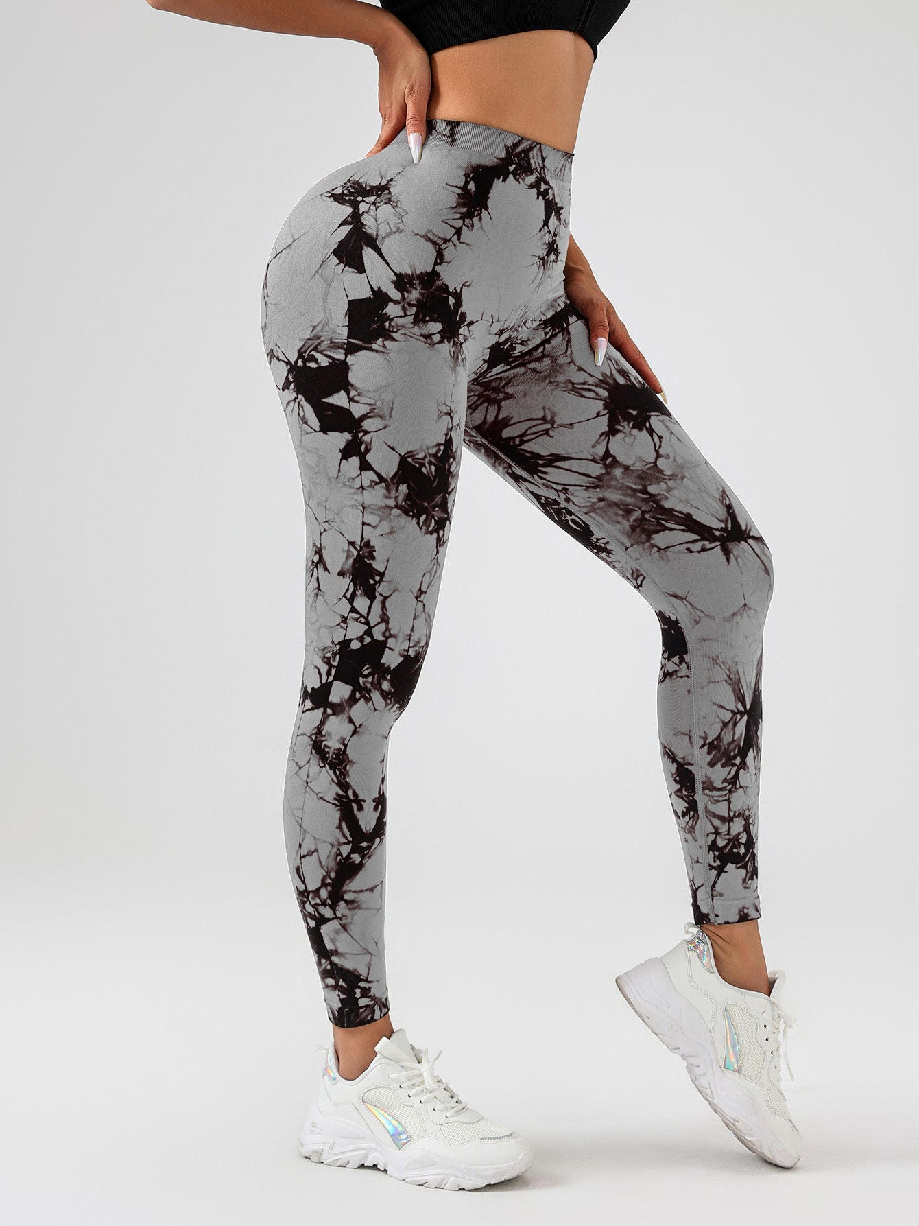 3 Pack Women's Scrunch Workout Leggings - High Waisted Butt Lifting Tie-Dye Leggings