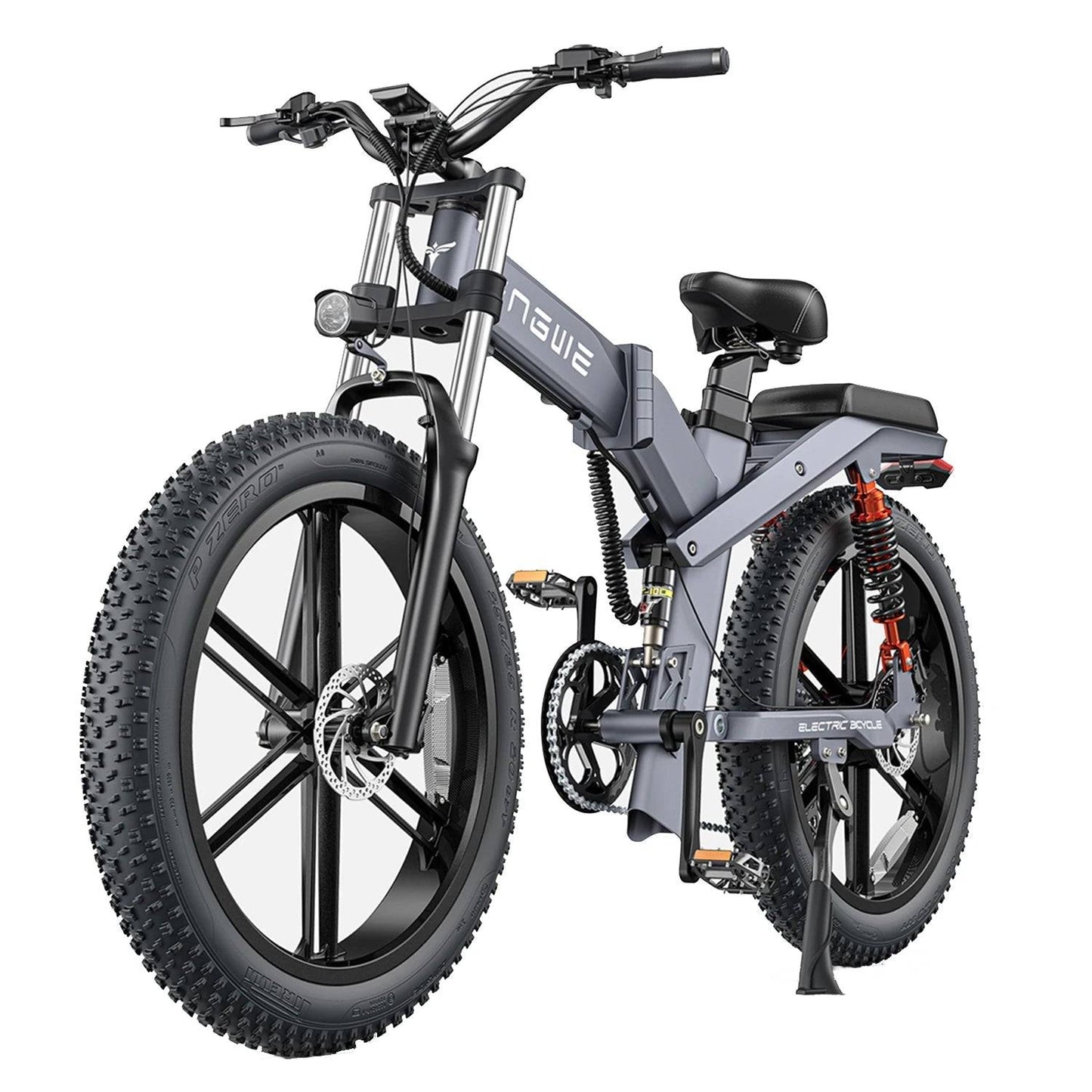 Folding Electric Bike X26 with 19.2Ah and 7.5Ah Dual Batteries, 1000W, 20*4.0 Inch Fat Tires, 120-150Km Mileage for Mountain and Snowfield -