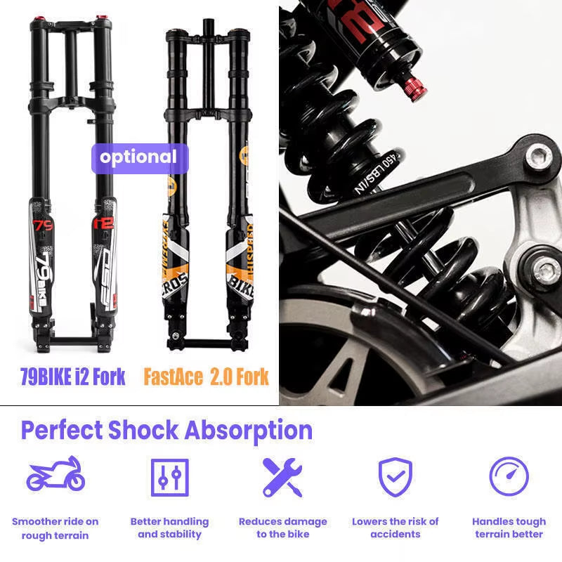 Ebike 8000W 72V 35AH Electric Motorcycle Bike Fat Tire E-Bike Mountain Electric Bike Adult Off-Road Bicycle