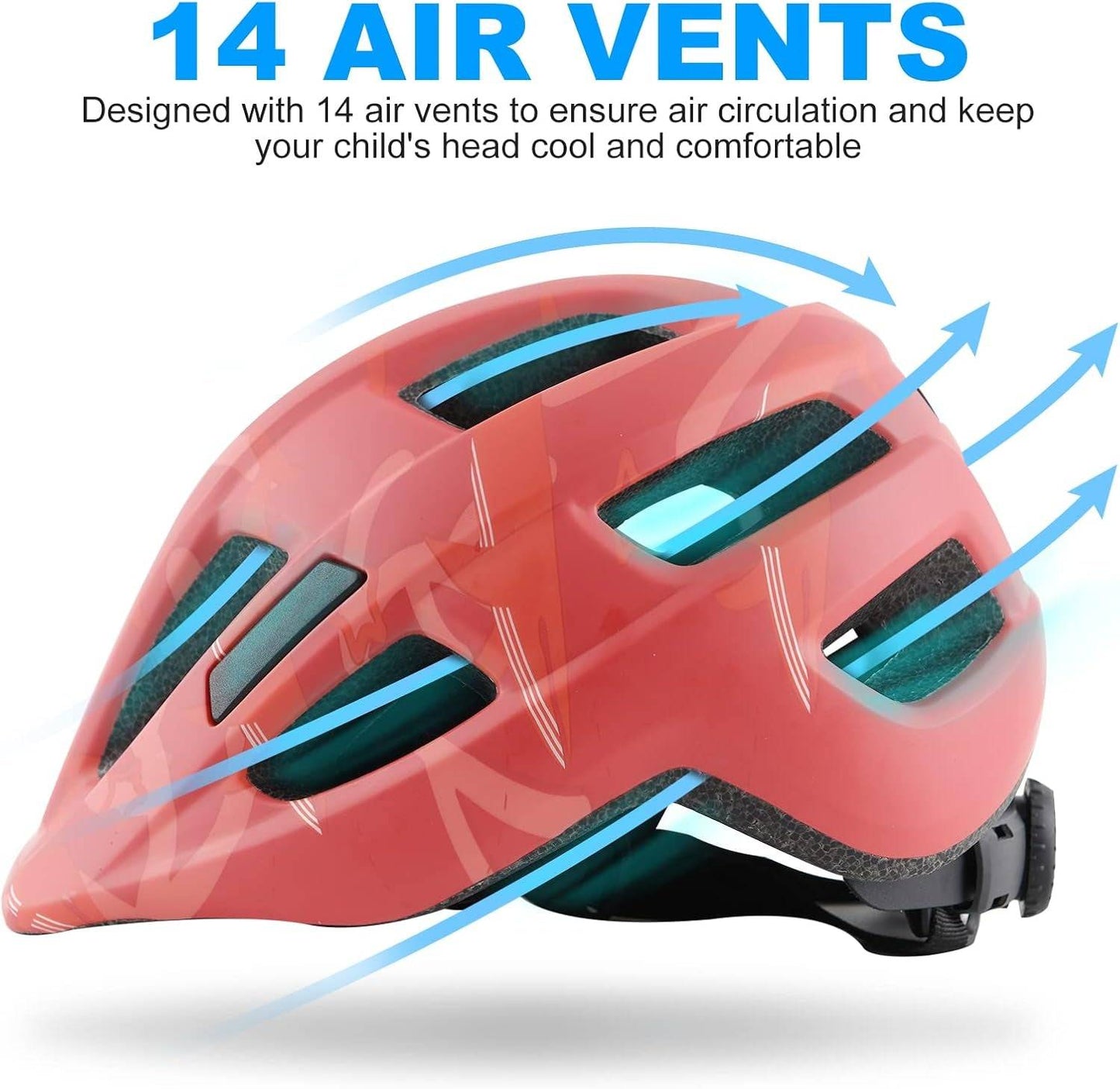 Kids Bike Helmet for Ages 1-8 Years, Adjustable Toddler Boys and Girls Helmets, Lightweight Child Infant Bicycle Cycling -