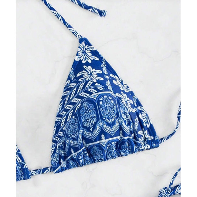 Split Bikini Swimsuit - Printing & Stitching Details