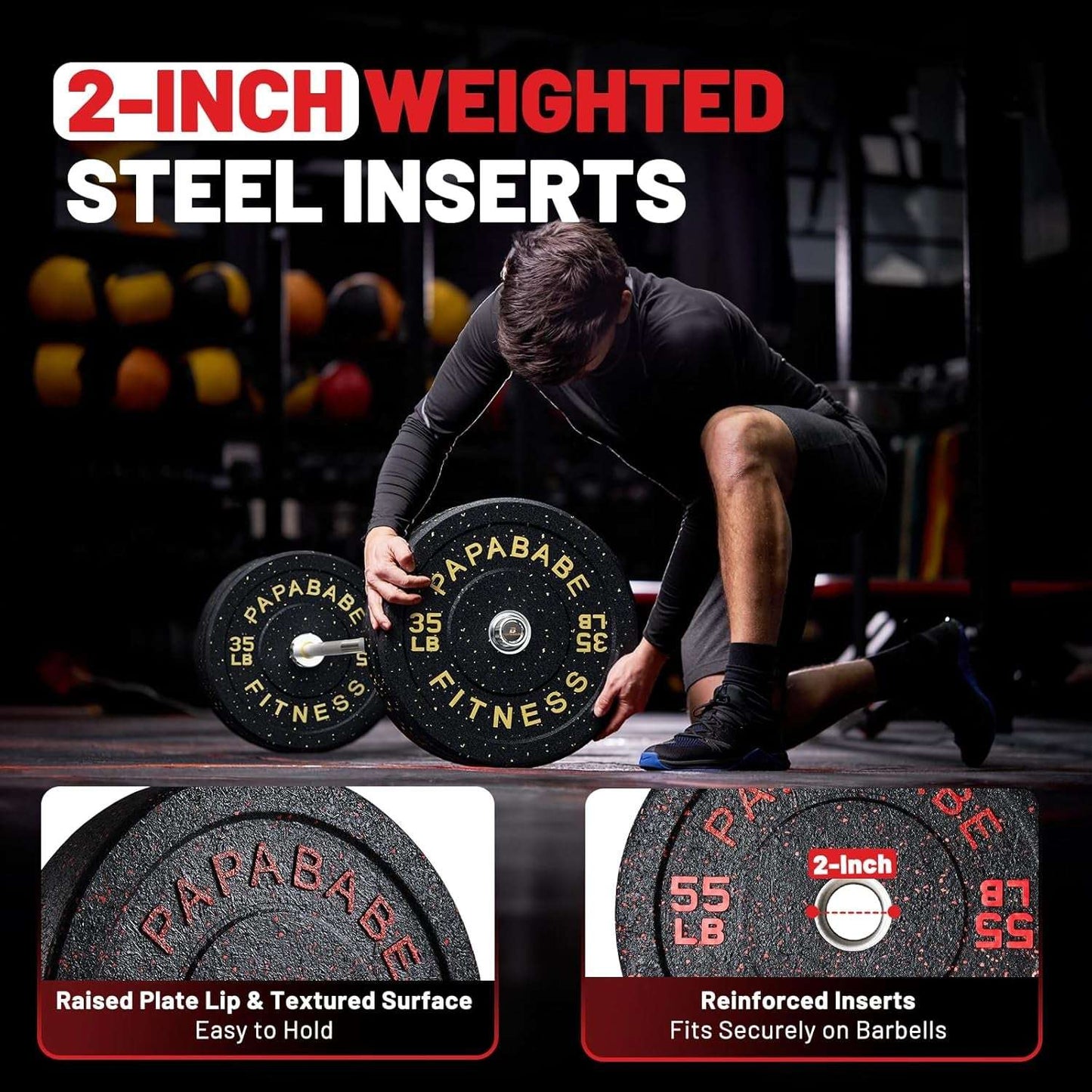Weight Plates Set - Durable Rubber Weight Plates Set for Ultimate Floor Protection -