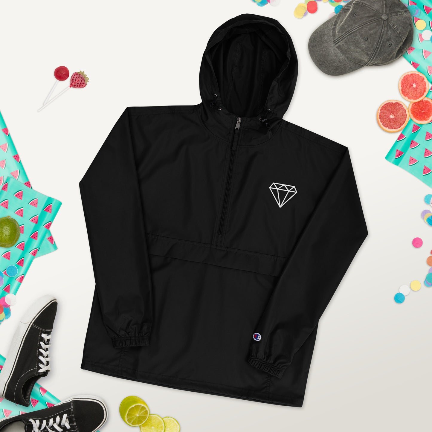 Men's Champion Jacket Dimond- Lightweight, Water-Resistant, & Packable
