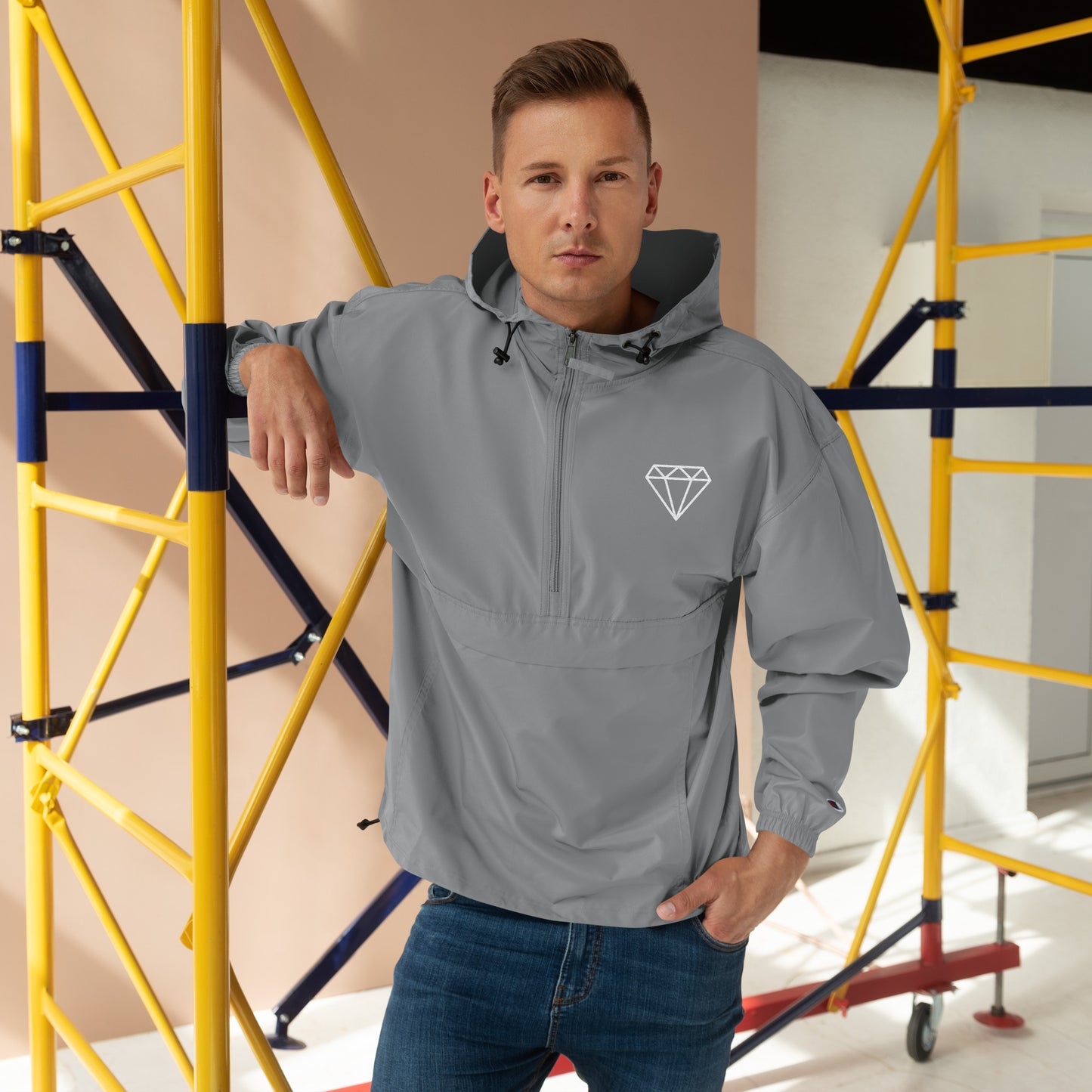 Men's Champion Jacket Dimond- Lightweight, Water-Resistant, & Packable