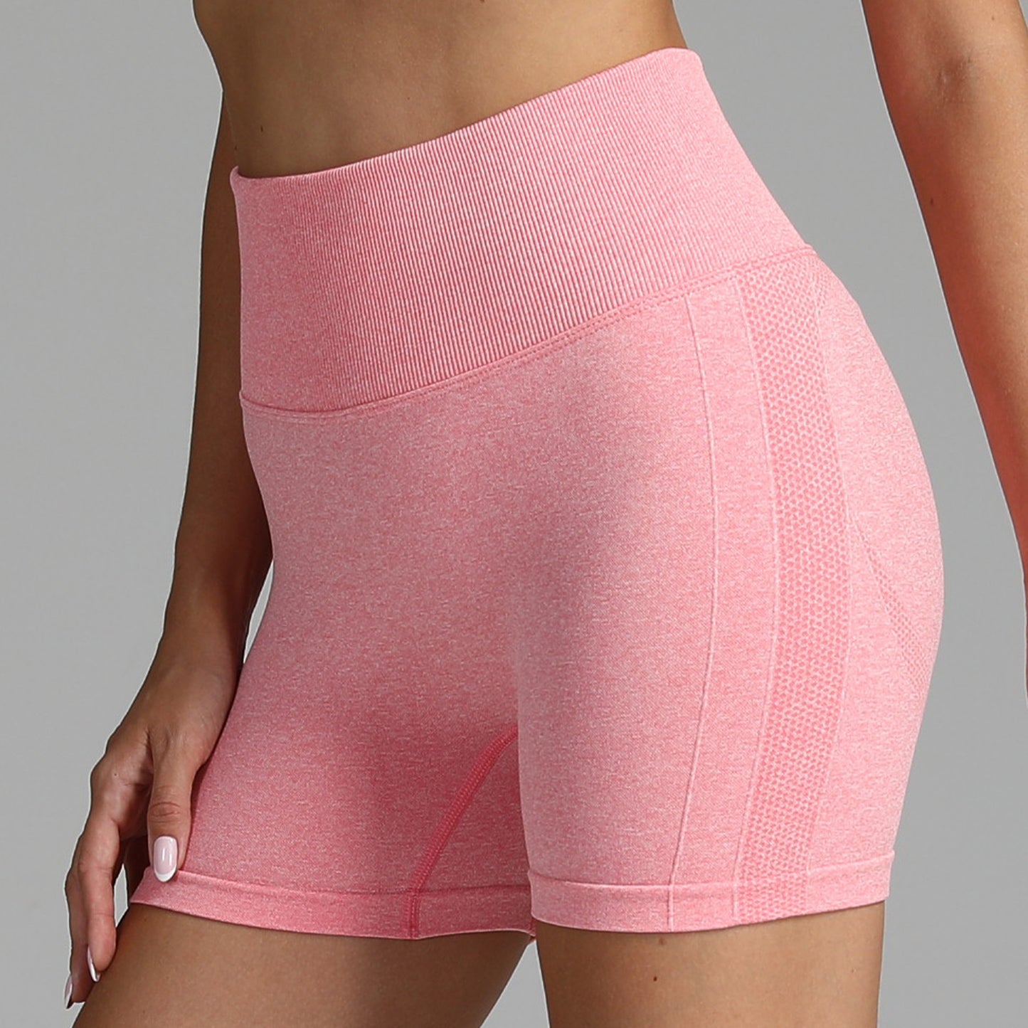 High Waist Fitness Shorts - Seamless & Solid Color