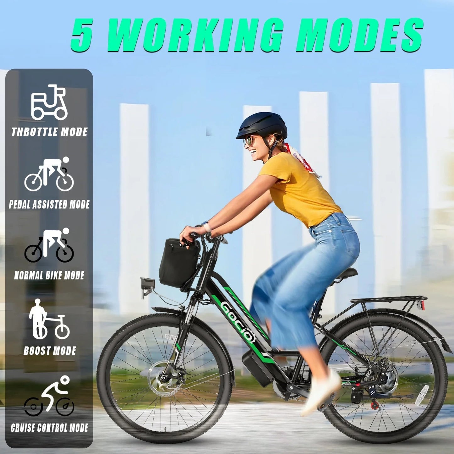 Electric Bike 500W - 26" Low Step Frame with 48V Battery and 7-Speed Gear -