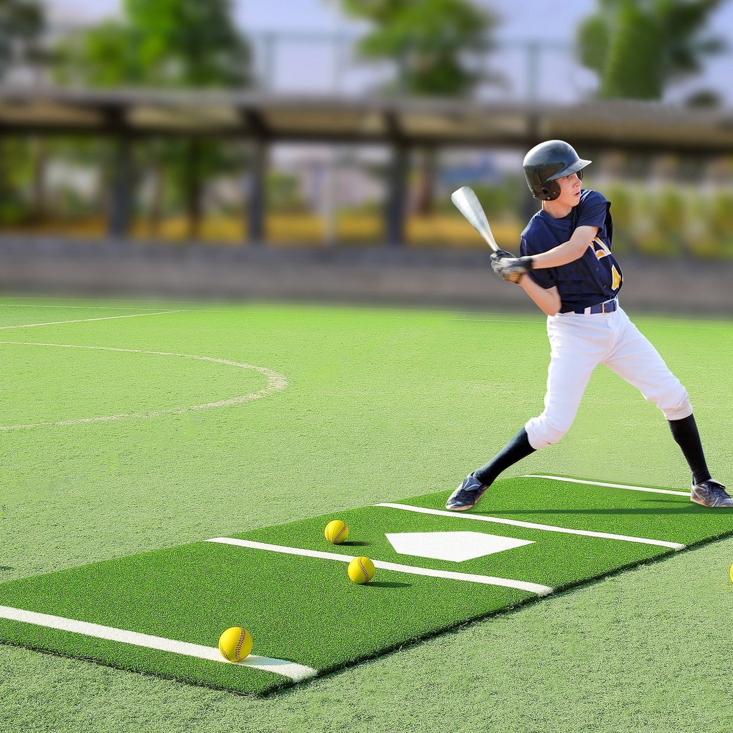 VEVOR Baseball & Softball Hitting Batting Mat - Indoor/Outdoor Training Aid
