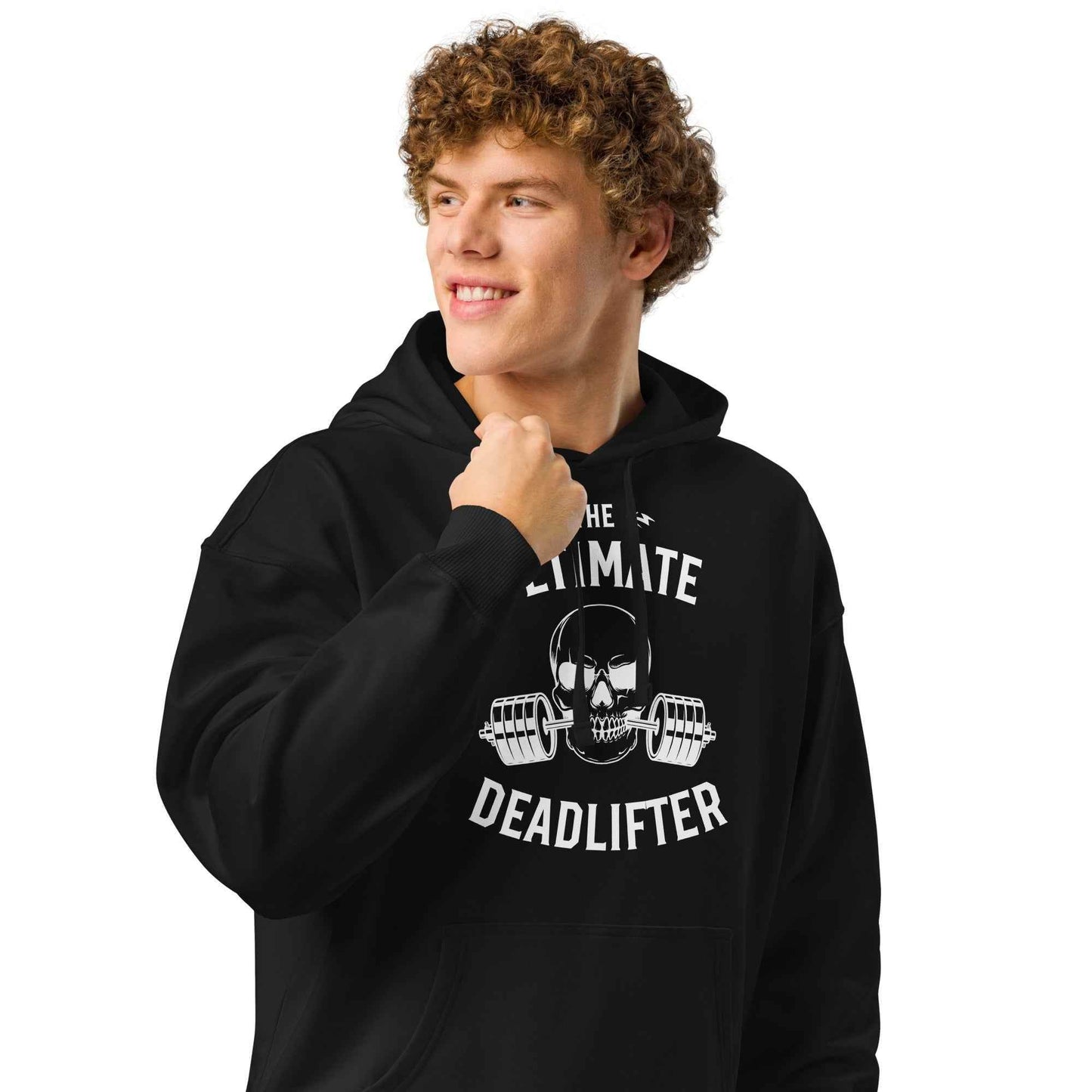 Men's Organic Hoodie with Ultimate Deadlifter Design for Fitness Enthusiasts -