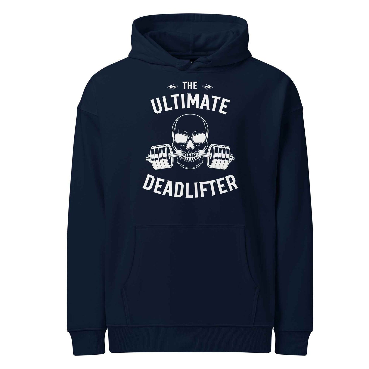 Men's Organic Hoodie with Ultimate Deadlifter Design for Fitness Enthusiasts -