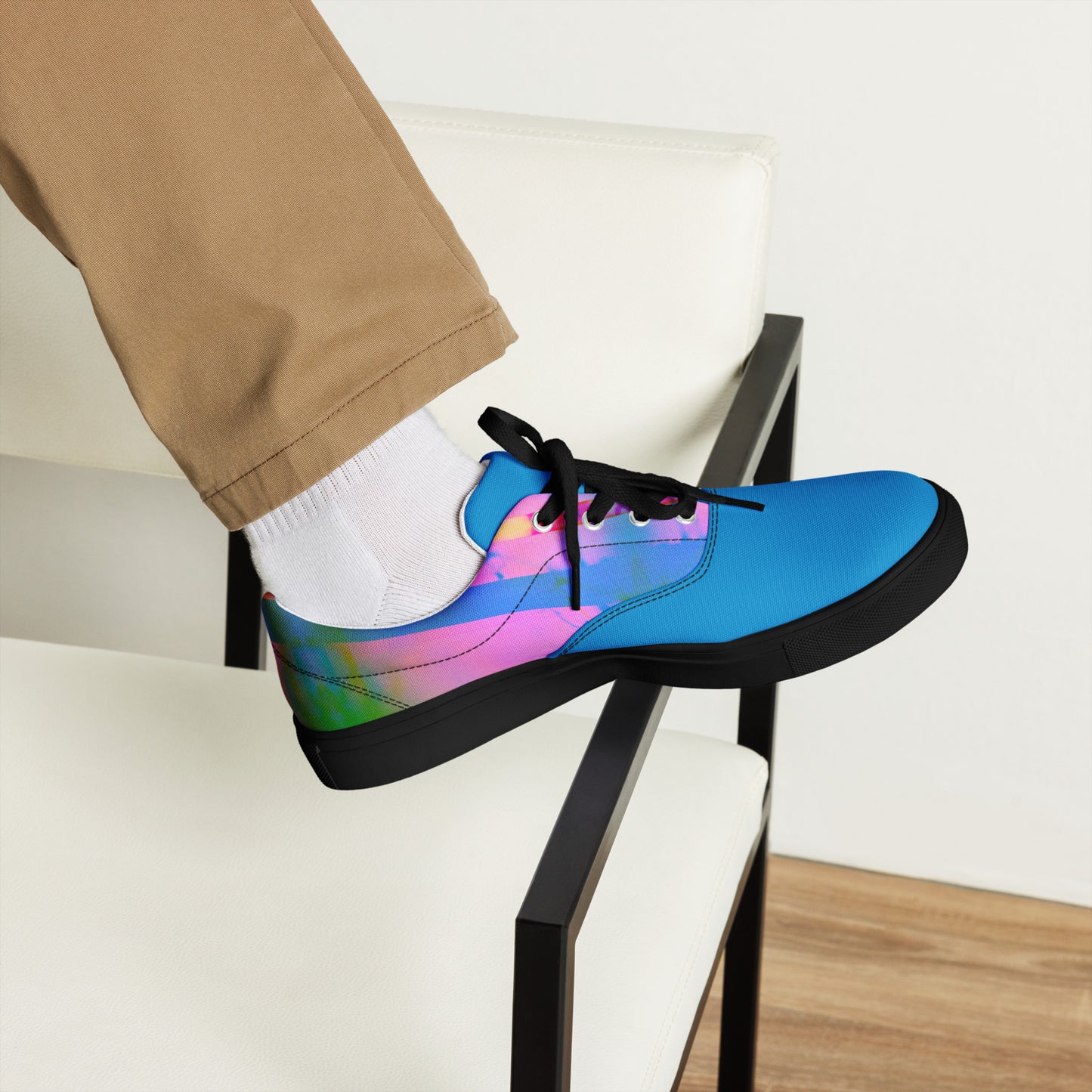Men’s Lace-Up Canvas Shoes - Sleek Design Inspired by Karma for Everyday Style -