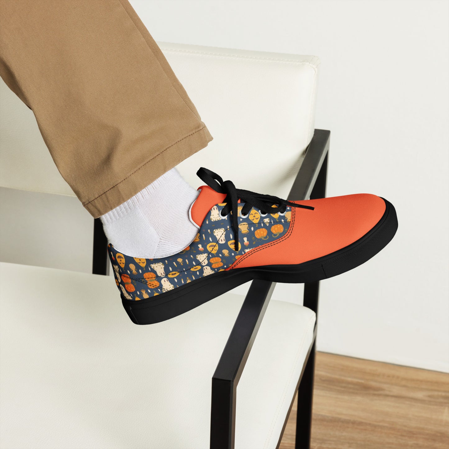 Men’s Lace Up Canvas Shoes – Sleek Design for Stylish Halloween Looks -