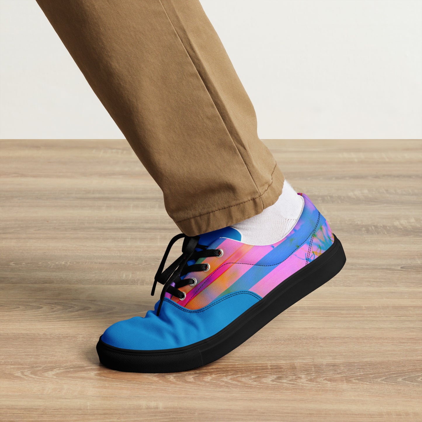 Men’s Lace-Up Canvas Shoes - Sleek Design Inspired by Karma for Everyday Style -