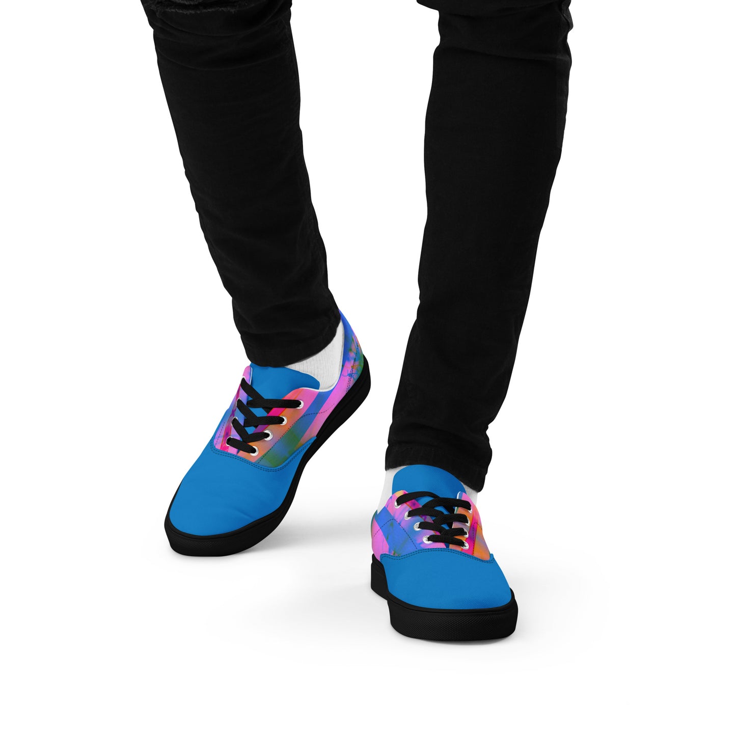Men’s Lace-Up Canvas Shoes - Sleek Design Inspired by Karma for Everyday Style -