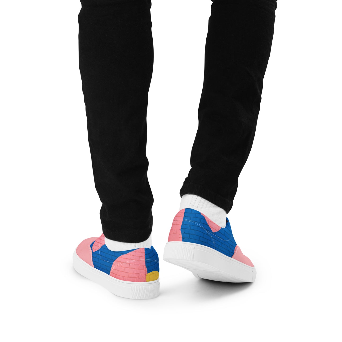 Men's Lace Up Canvas Shoes - Stylish Comfort with a Sleek Design Inspired by Imagination -