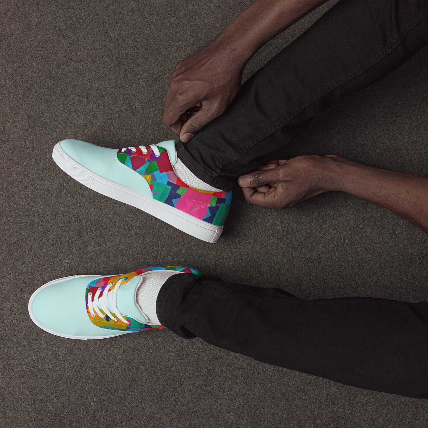 Men's Canvas Shoes – Sleek Lace-Up Design Inspired by Imagination -